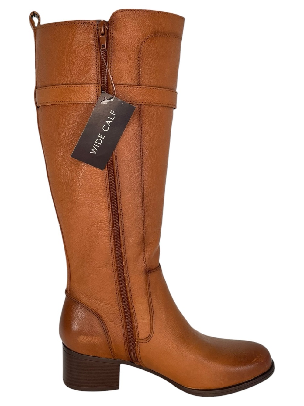 Naturalizer Tan Leather Knee-High Riding Boots - Picture 5 of 12